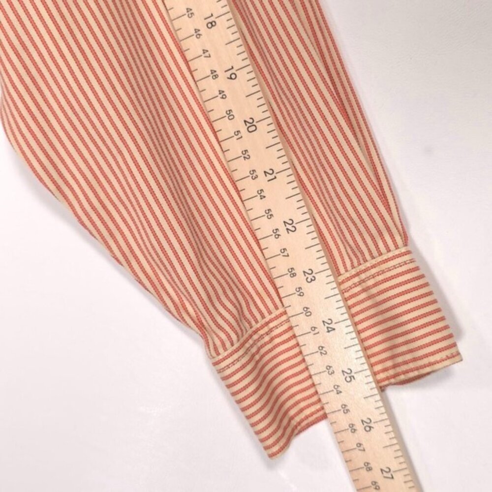 Tommy Bahama Men's Shirt Size XL Orange Striped‎ Cotton Long Sleeve Button Up - Picture 7 of 10